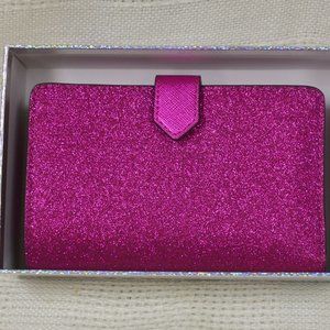 NWT Kate Spade WLR00212 Boxed Medium Compact Bifold Wallet Lola Glitter